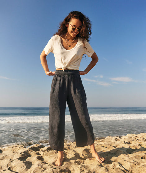 Corinne Wide Leg Pant in India Ink