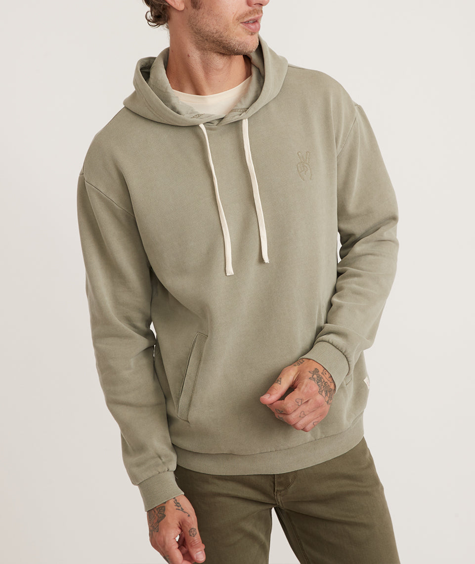 Garment Dye Graphic Hoodie | Green | Small by Marine Layer