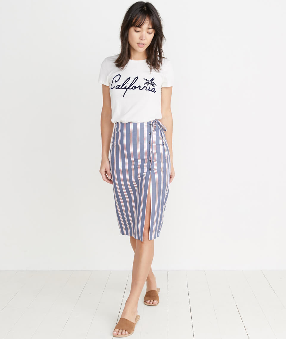 White drape wrap skirt online