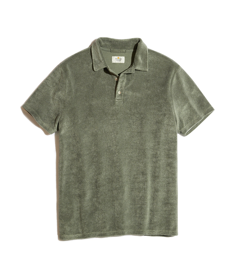 Arcadia Polo in Thyme – Marine Layer