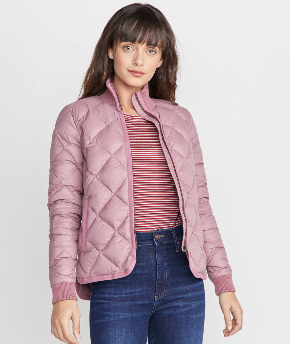 Meredith Puffer Coat in Mauve Marine Layer