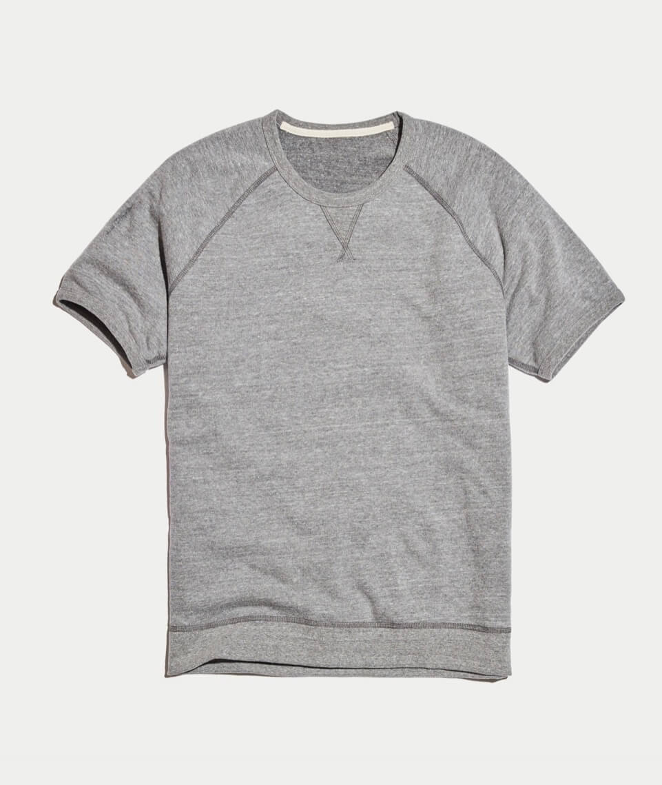Grey short sleeve sweatshirt online