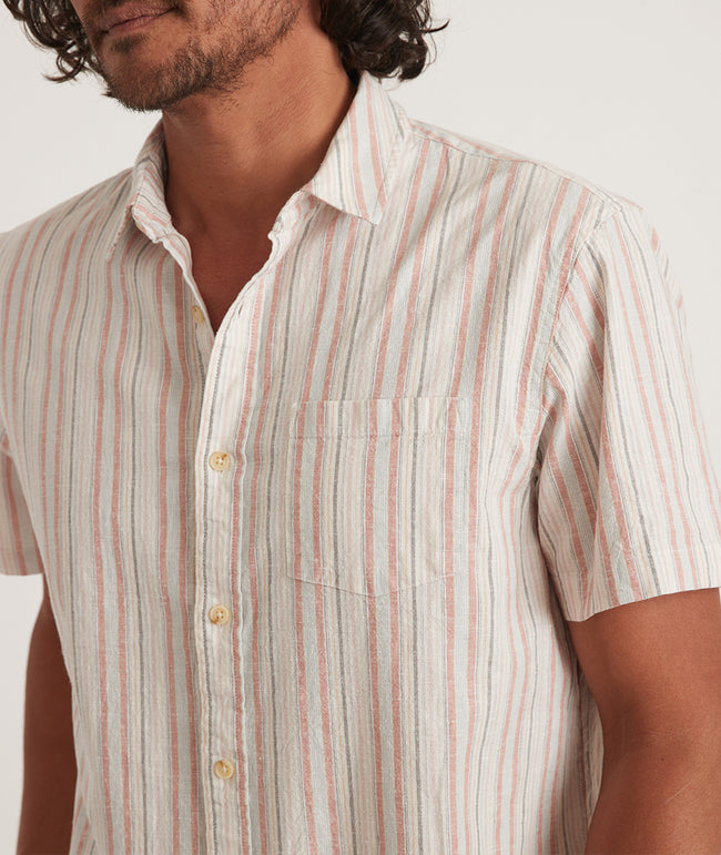 Hemp TENCEL™ Shirt in Warm Multi Stripe